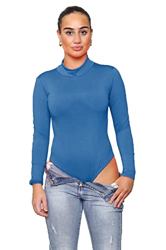 Bodysuit stretch à col polo tortue, le t-shirt uni qui galbe la silhouette