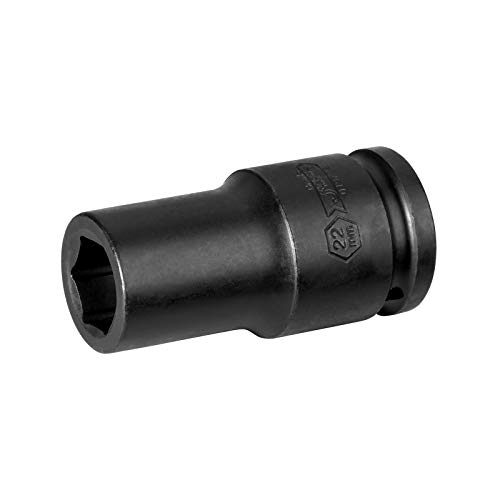 Image of Jetech 3 /4-Inch Drive 22mm Deep Impact Socket with 6-Point Design, Heat-Treated Chrome Molybdenum Alloy Steel, Metric