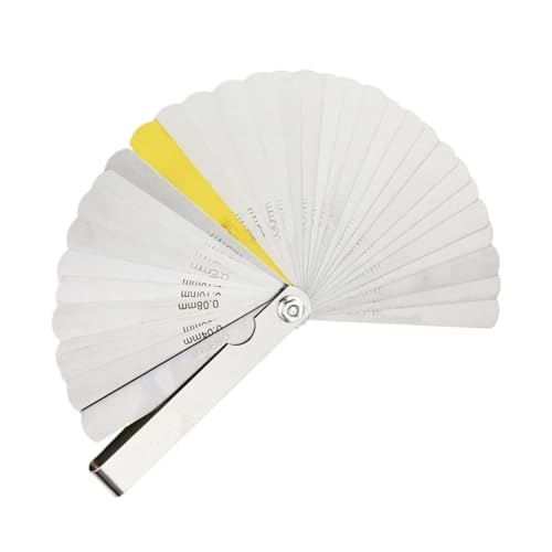 Juego de calibradores de espesores (limas de calibre) para ajuste de holgura de válvulas, medición de ranuras y espesores – Acero templado, 21-30 láminas, origen China miniatura 4