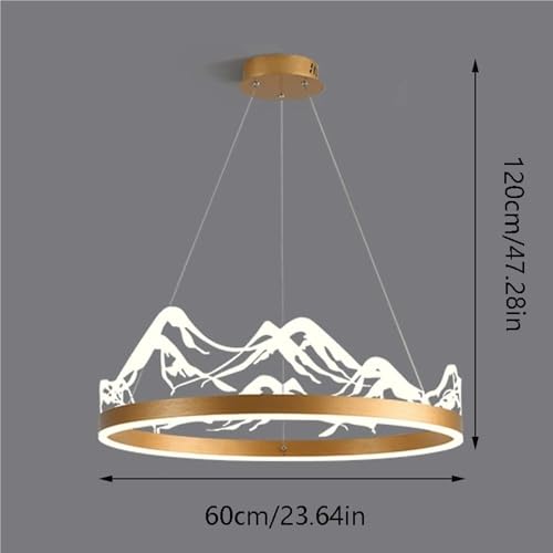 Lustre annulaire LED à intensité variable et suspension réglable LWX 60 cm - 6