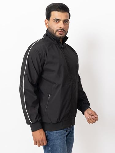 Image of OSCILLATE Casual Winter Wear Jackets For Men || Men's Solid Wind Cheater Jacket With Zipper || Ribbed Waist And Ribbed Wrist Cuffs For Perfect Fit || Casual And Sports Jacket