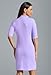 IBKUL Athleisure Wear Sun Protective UPF 50+ Icefil Cooling-Solid Ruched Elbow Sleeve Dress-40000 Lavender/Solid/M