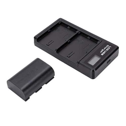 Batería LP-E6NH de 2750 mAh y cargador doble con pantalla LCD en tiempo real
