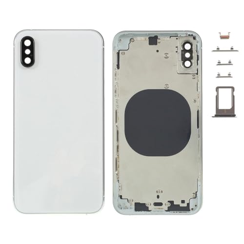 Chassis arriere en vitre pour iPhone XS blanc finition premium