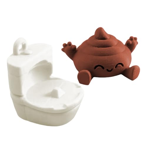 GkgWuxf Caca Falsa | Figuras Pequeñas Divertidas | Decoración 3D para Cumpleaños De Hombres Y Mujeres Navidad Escritorio Casa Oficina