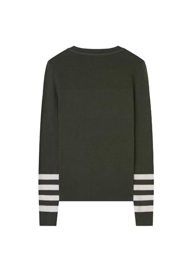 SweatyRocks Women's Casual Colorblock Striped Sweater Crewneck Long Sleeve Pullover Knit Tops2