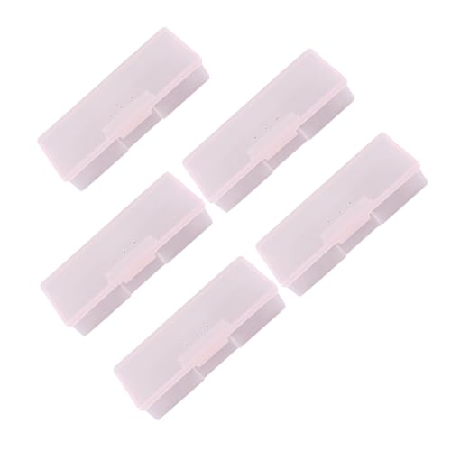 NOLITOY 5個 ネイルアート収納ボックス jewelry box 道具 ラック 棚用バスケット 蓋付き収納箱 ネイルグッズオーガナイザー 収納ケース 宝石箱 ホームオーガナイザー ピンク