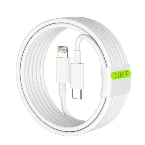 Image of APFEN 10 Feet Type C to Lightning Fast Charging Cable Compatible with iPhone 14 /14 Pro / 14 Pro Max / 13 /13 Pro / 13 Pro Max / 12 /11 /XR /XS /X /8 Series.