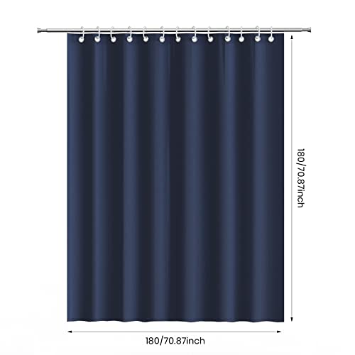 AKHTART Shower Curtain 100 Percent Polyester, Extra Long Shower Curtain with 12 Hooks, Washable and Easy to Dry - Image 2