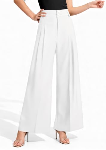 Image of PRETTYGARDEN Women's High Waisted Wide Leg Dress Pants