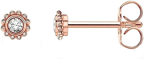 Thomas Sabo Einzel Ohrstecker Blume weißer Stein roségold vergoldetes Silber H2137-416-14