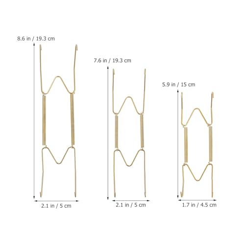 Image of MAGICLULU Invisible Plate Hangers for Wall with Spring Hooks W Type Steel Plate Holders Set for 6 8 10 Inch Plates Decorative Wall Display Holders for Home Kitchen