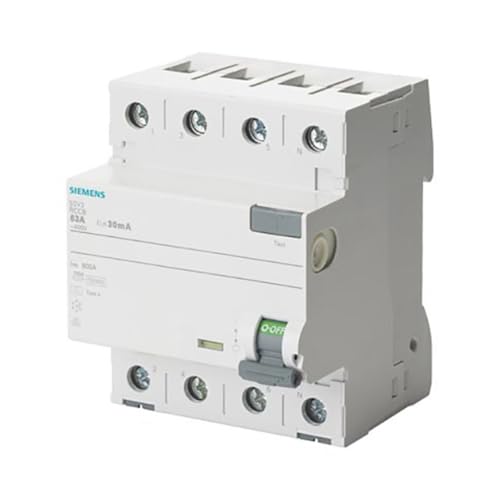 Siemens 5sv interrupteur différentiel tétrapolaire 4 pôles 25 A 30mA protection