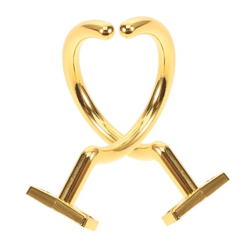 Mikikit 1 Pair Gold Billiard Table Hooks Heavy Duty Metal Pool Stick Holder Ball Rack Hook for Game Room Organization Durable Construction for Billiards and Snooker Accessories