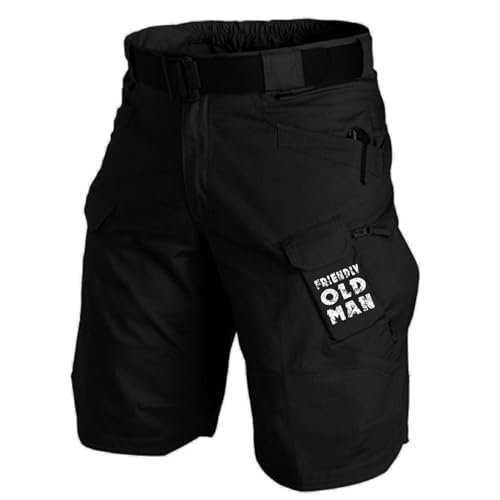 Mens Cargo Shorts Work Summer Outdoor Tactical Shorts Solid/Patriotic Printed Military Pants with Multi Pockets