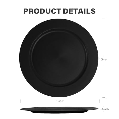 greenandlife 25cm Dinner Plates, 10 inch Reusable Plastic Plates, 8 Pcs Dishwasher & Microwave Safe PP Plates - Image 2