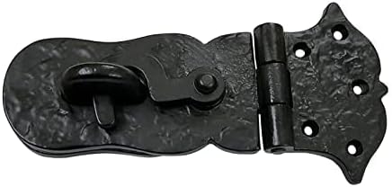 Adonai Hardware "Paran" - Cerrojo de seguridad de hierro fundido antiguo resistente con mecanismo de bloqueo (6 pulgadas x 1 paquete, negro mate)