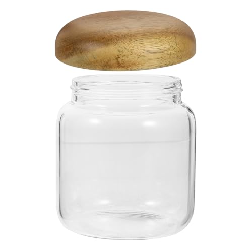 Cabilock Glass Honey Dispenser Jar with Lid Airtight Honey Storage Container Stylish Transparent Kitchen Accessory for Honey and Jam