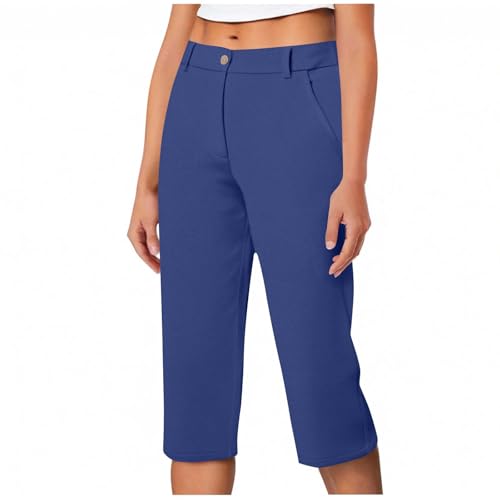Capri Pants for Women Stretch High Waisted Crop Office Work Pants Summer Casual Capris Slacks Yoga Dress Pant