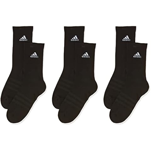 adidas, Cushioned 3-Pack Crew Sokken, Socken, Schwarz-Weiss, 37, Unisex-Bambino Cover