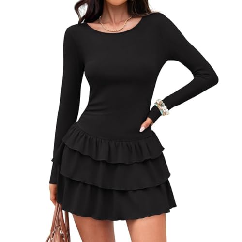 Robe de soirée chic col rond moulante courte pour fête et cocktail