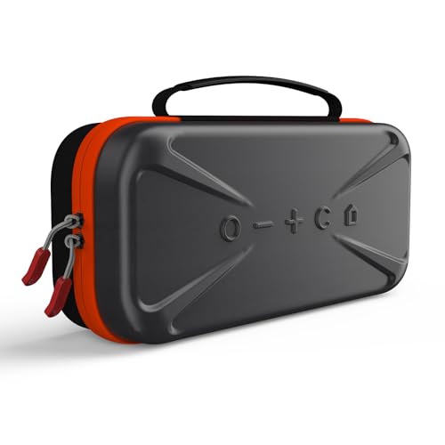 TRANSNOVO 対応 Switch 2収納ケース 大容量 Switch 2 キャリングケース 全面保護 ケース スイッチ 2 ケース 12ゲームカードスロット & 本体と周辺機器をまとめて収納 耐衝撃 (ダークブラック)