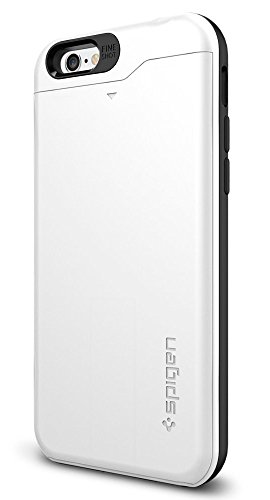 Spigen Slim Armor CS iPhone 6 Case with Slim Dual Layer Wallet Design and Card Slot Holder for iPhone 6S / iPhone 6 - CS Shimmery White