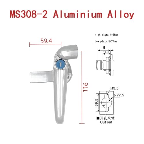 Boîte de Distribution aluminium 308-2 avec ensemble serrures 2pcs