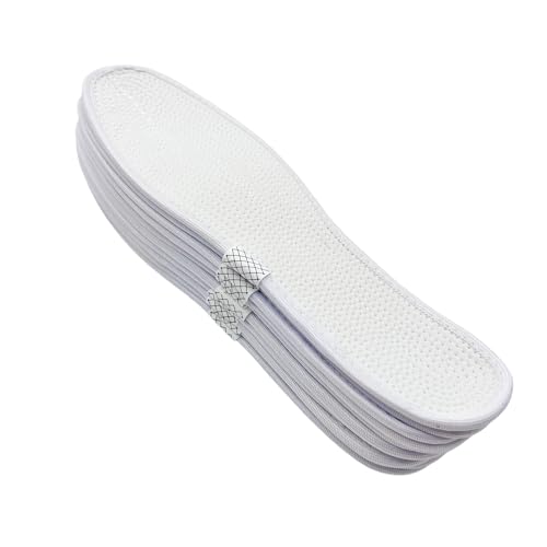 Image of 5 Pairs Shoe Insoles, Breathable Shoe Pads for Barefoot Use, Washable Shoe Inserts, Boot Inserts, 8-Layer Pure Cotton, Cut-to-Size for US Men 8 / Women 9.5 / EU 42 / UK 7.5