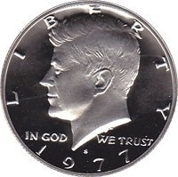Miniatura 1 de 1977 S Gem Proof Kennedy Half Dollar US Coin Half Dollar Uncirculated US Mint