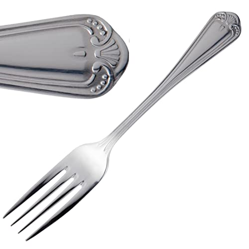 Olympia C147 12X Jesmond Table Fork 197mm 18/0 Stainless Steel Cutlery Kitchen