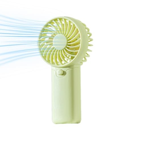 ShunChengFa AAA Battery Powered on Fan Small Portable Battery Powered Fans with 1Speeds, 5'' Quiet Personal Fan for Bed, Camping, Outdoor,Wireless Desk Fan,No battery configured (green)