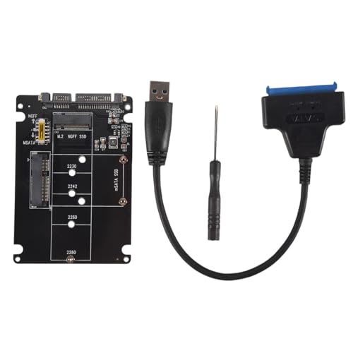 Eoutegn M.2 NGFF�܂���M- 3.0�A�_�v�^�[USB 3.0-2.5 �n�[�h�f�B�X�N 2 in 1�R���o�[�^�[���[�_�[�J�[�h �P�[�u���t�� PC���b�v�g�b�v�p