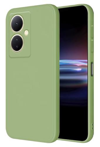 HONLEN Funda Compatible para Vivo V29 Lite 5G / Vivo Y78+ Case, (6.78' Inches) Líquida TPU Silicona Cover con Anti-Rasguño, Cáscara Suave Cubierta Verde Matcha
