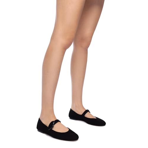 Verona Ballet Flat In Black Suede4