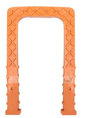 Image of PVC Foot Steps for Underground Water Tank, Construction, Swimming Pools & Manholes - Efficacy Industrial Foot Steps with 10mm MS Rod - Anti-Slip PVC - Orange - Pack of 25