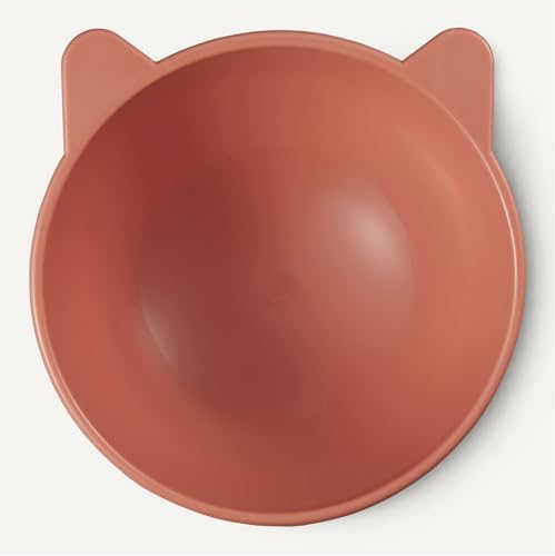 Amazon Basics Futternäpfe für Katzen, Katzenohrform, 2er-Pack, 13,2 × 13,2 × 11,4 cm, orange und blau