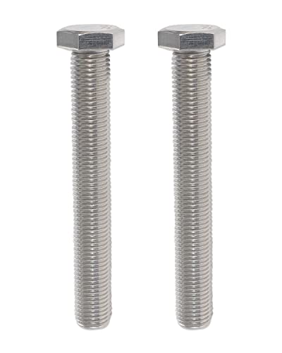 IMScrews Hex 1/2-13 x 5 Long Machine Screws, 304 Stainless Steel Bolts, Pack of 5