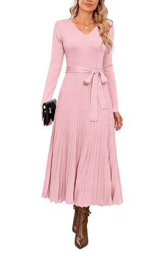 Robe pull en laine mélangée rose Arach&Cloz chic de taille S