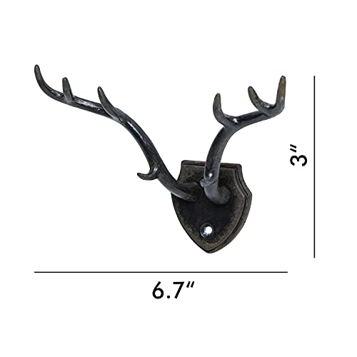 Soffee Design Wall Mounted Metal Coat Hooks, Hanging Antler Shape Rack Hooks For Entryway, Bathroom, Bedroom Farmhouse Decoration, Retro Double Hooks For Coat, Scarf, Bag, Towel, Key, Cap, Cup, Hat #TOP3