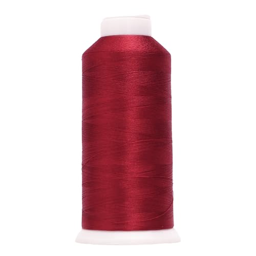 Image of High Tenacity Polyester Embroidery Machine Thread 40WT(120D /2) 4000M Per Spool for Commercial and Domestic Embroidery Machine (Carmine-1981)