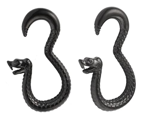 pierced republic Rattlesnake Ear Plug Weights - Pair of Stainless Steel Gauges - 2 Gauge (6mm)-picture-23