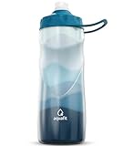 AQUAFIT Insulated Water Bottle - 20oz Leakproof Sports Water Bottle with Bite Lid, Bike Water Bottle, Easy Squeeze Water Bottles, Spill Proof for Cycling Bicycle - Fits Most Bike Cages (Mountains)