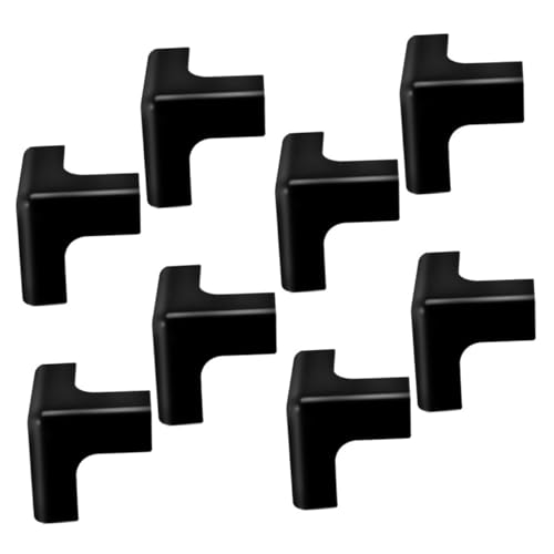 FOYTOKI Lot de 8 Protections d'angle en PVC Noir de T pour Tables, Matériaux Souples et Robustes, Protège-Bords pour Éviter Les Blessures, pour Garçon et Filles et Animaux