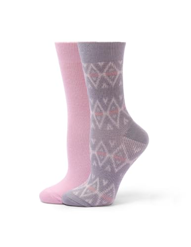 Image of HUE womens Crew Length Boot Socks, 2 Pair Pack