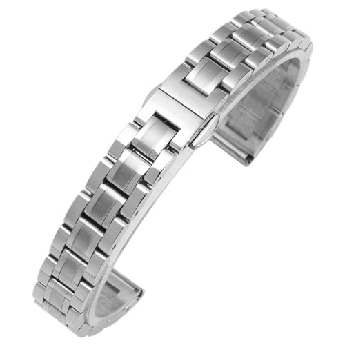 Bracelet de montre en acier inoxydable universel 12-16mm boucle papillon