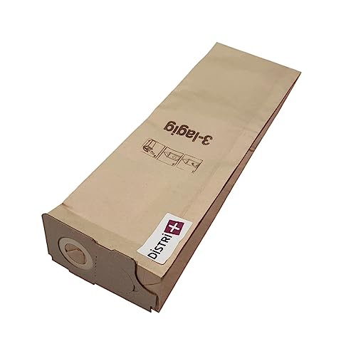 Distri+ - Bolsa aspiradora compatible Sebo 350, 360, 450, 460, BS36, BS46 - Karcher: CV36/2, CV46/2, TBS32, etc. - bolsillo de 10 bolsas de papel