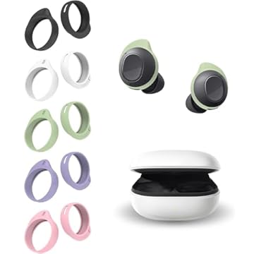 ALXCD Ganchos de ouvido compatíveis com Galaxy Buds FE SM-R400, 5 pares de ganchos esportivos de silicone macio, antiderrapante, antiperda, compatível com Galaxy Buds FE SM-R400, 5 cores