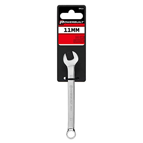 Image of Powerbuilt Metric 11mm Combination Wrench, 12 Point Double Ended Box and Open End, 15 Degree Offset - 644115