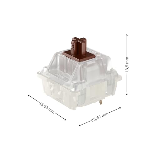 MX RGB BROWN Switch Kit, 23 interruttori meccanici per tastiera, Per tastiere fai da te, hot-swap o da gioco, Interruttore tattile senza clic, Determinato e percettibile - Tastiera gaming - Immagine 2